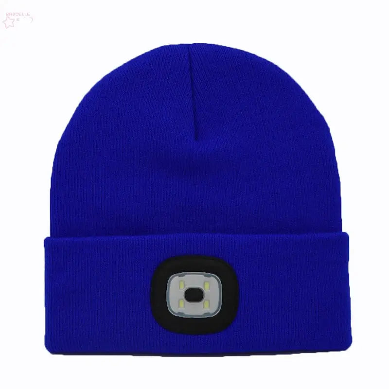 Led Light Knitted Hat Warm Elastic Brocelles