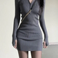 Long Sleeve Dresses for Women Black Sexy Club Bodycon Mini Dress - Brocelles