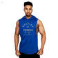 MACHINE FITNESS Mens Gym Hooded Tank Top Cotton Bodybuilding Clothing Summer Muscle Fit Sleeveless Hoodies Shirt Sports Singlets - Brocelles