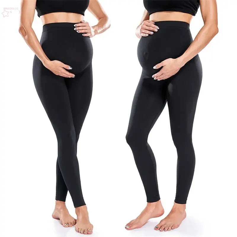  Maternity Leggings – High Waist Belly Support Pants for Pregnant Women, Skinny Fit, High Elasticity Shapewear for Comfort and Support.