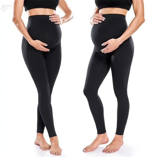  Maternity Leggings – High Waist Belly Support Pants for Pregnant Women, Skinny Fit, High Elasticity Shapewear for Comfort and Support.