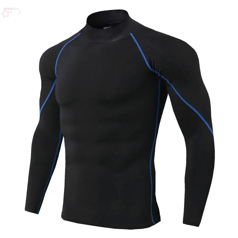 Men Sport T-shirt Quick Dry Bodybuilding Running Shirt Long Sleeve Compression Top Gym T Shirt Men Fitness Tight Rashgard - Brocelles