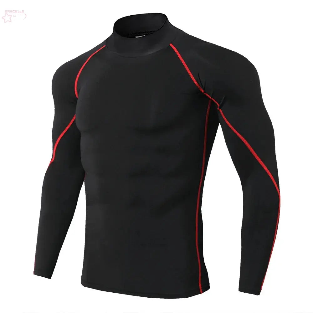 Men Sport T-shirt Quick Dry Bodybuilding Running Shirt Long Sleeve Compression Top Gym T Shirt Men Fitness Tight Rashgard - Brocelles