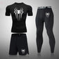 Men's Boxing Set Compression Shirt Sport Short Sleeves Rash Guard Running TShirts Quick Dry Athletic Fitness Three-piece Set - Brocelles