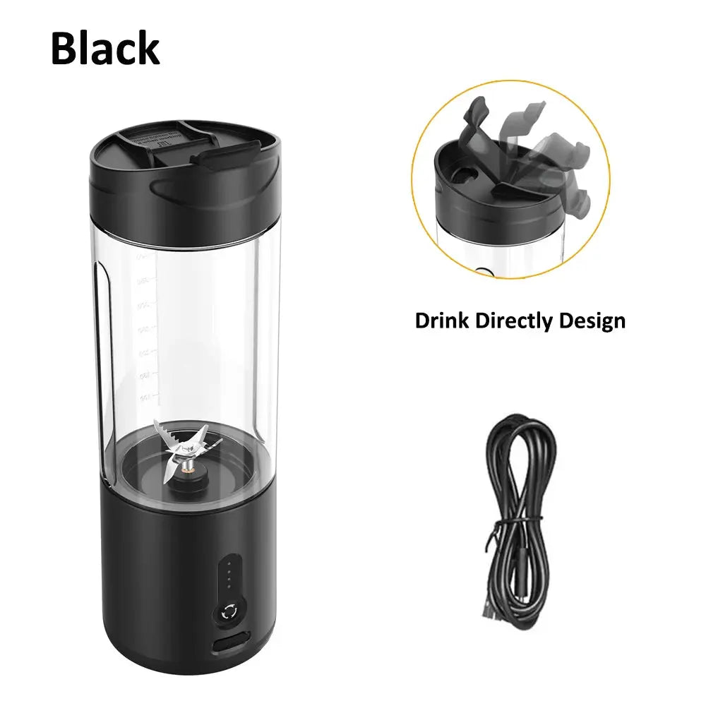 Mini Portable Blender Electric Fruit Juicer Smoothie Orange Fresh Juice Blender Multifunction Rechargeable Portable Bottle Mixer Fantasio