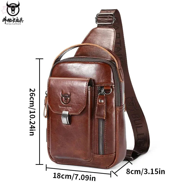 New 100% Cowhide Men's Shoulder Bag Fashion - Brocelles