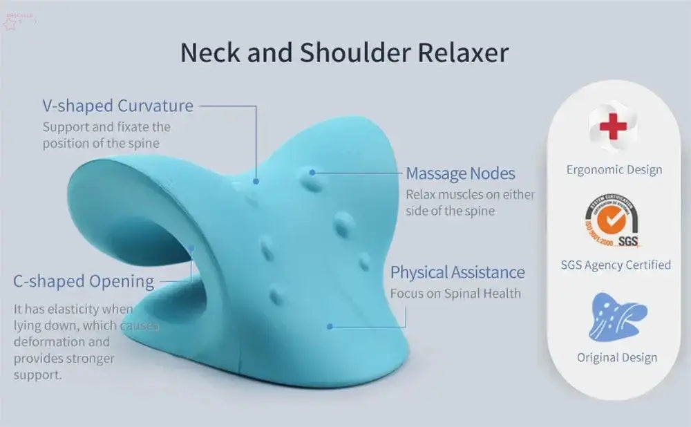 Pain Relief Neck Shoulder Stretcher Relaxer Pillow Brocelles