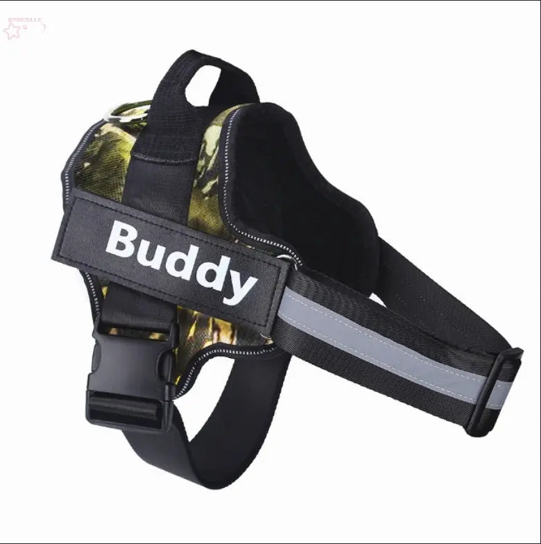 Personalized Dog Harness NO PULL Reflective Breathable Adjustable Pet Harness Vest For Small Large Dog Custom Patch Pet Supplies - Brocelles