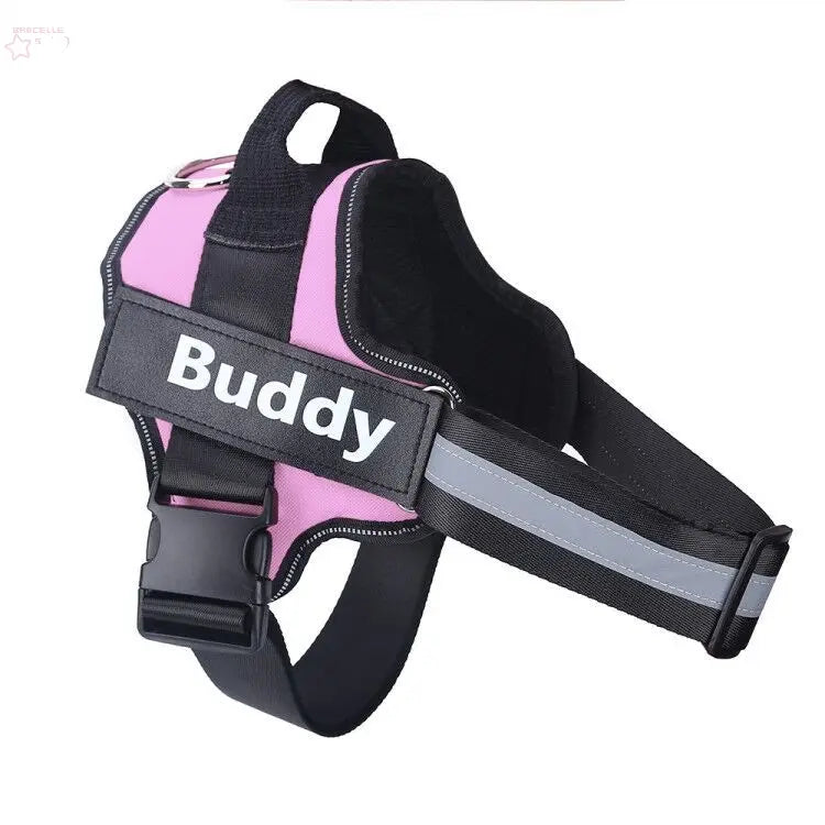 Personalized Dog Harness NO PULL Reflective Breathable Adjustable Pet Harness Vest For Small Large Dog Custom Patch Pet Supplies - Brocelles