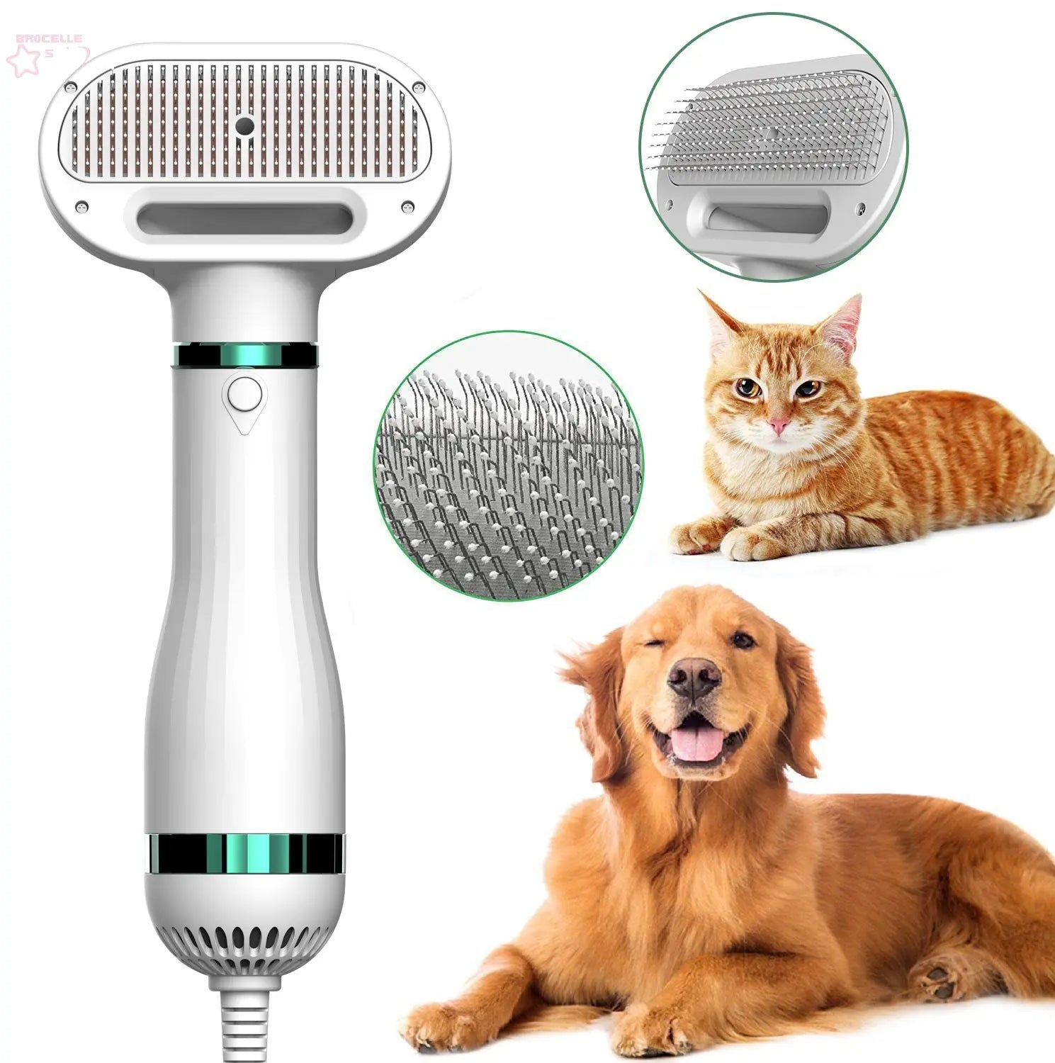 Pet Comb Hair Dryer - Brocelles