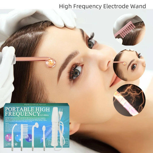 Portable Handheld High Frequency Skin Therapy Wand Machine Brocelles