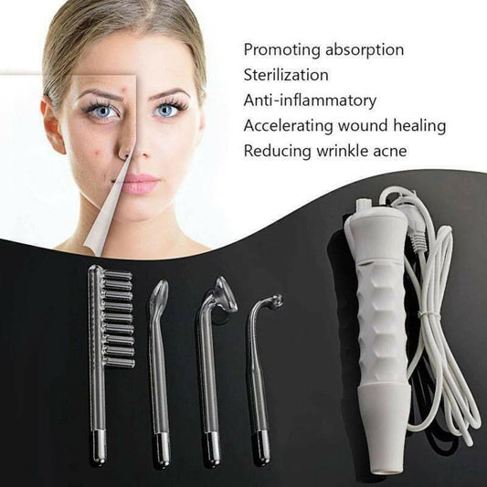 Portable Handheld High Frequency Skin Therapy Wand Machine Brocelles