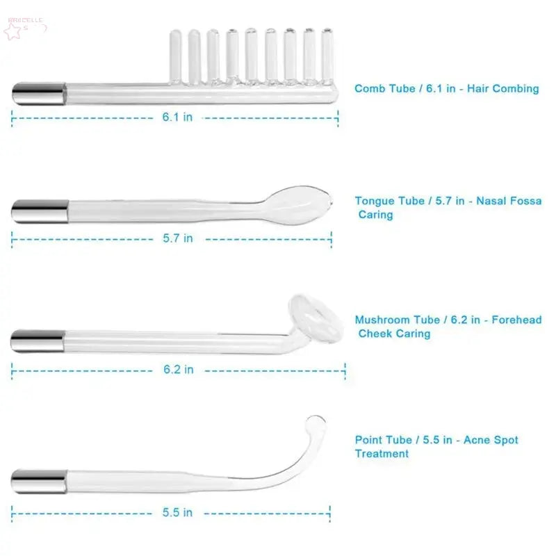 Portable Handheld High Frequency Skin Therapy Wand Machine Brocelles