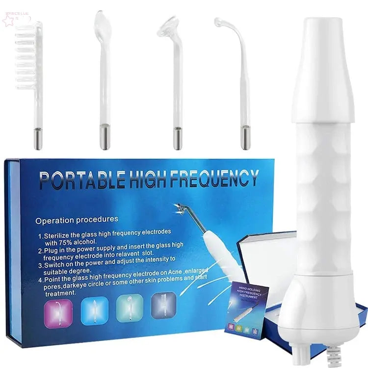 Portable Handheld High Frequency Skin Therapy Wand Machine Brocelles