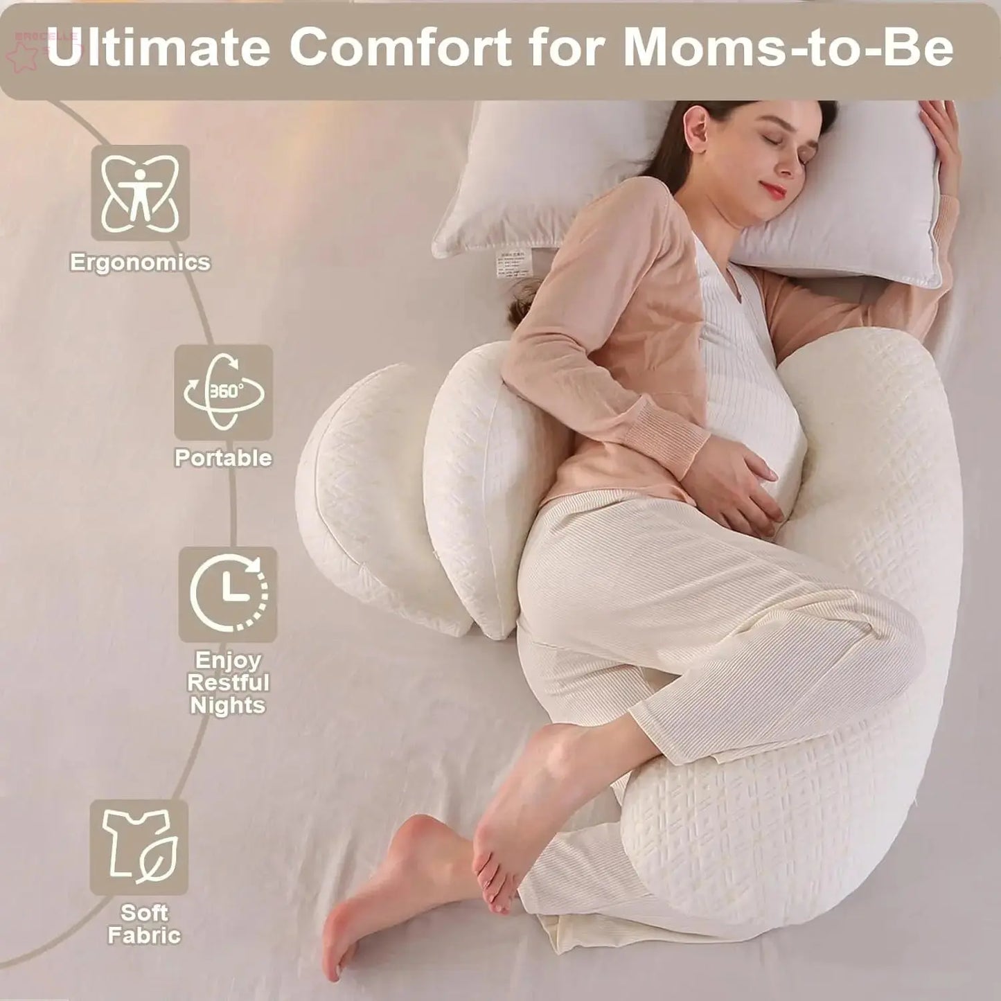 Pregnancy Pillow Maternity Brocelles