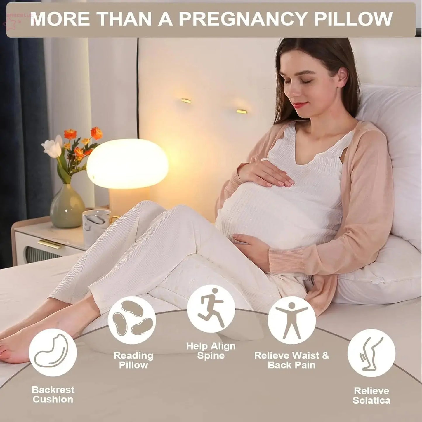 Pregnancy Pillow Maternity Brocelles