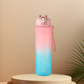 Sports Water Bottle with Time Marker & Leakproof Flip Cover