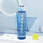 Sports Water Bottle with Time Marker & Leakproof Flip Cover