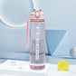 Sports Water Bottle with Time Marker & Leakproof Flip Cover