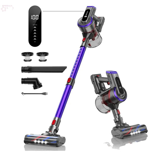 Smart Cleaning with Buture JR400: 38000Pa Cordless Handheld Vacuum with Touch Display & 55 Minutes Runtime!".