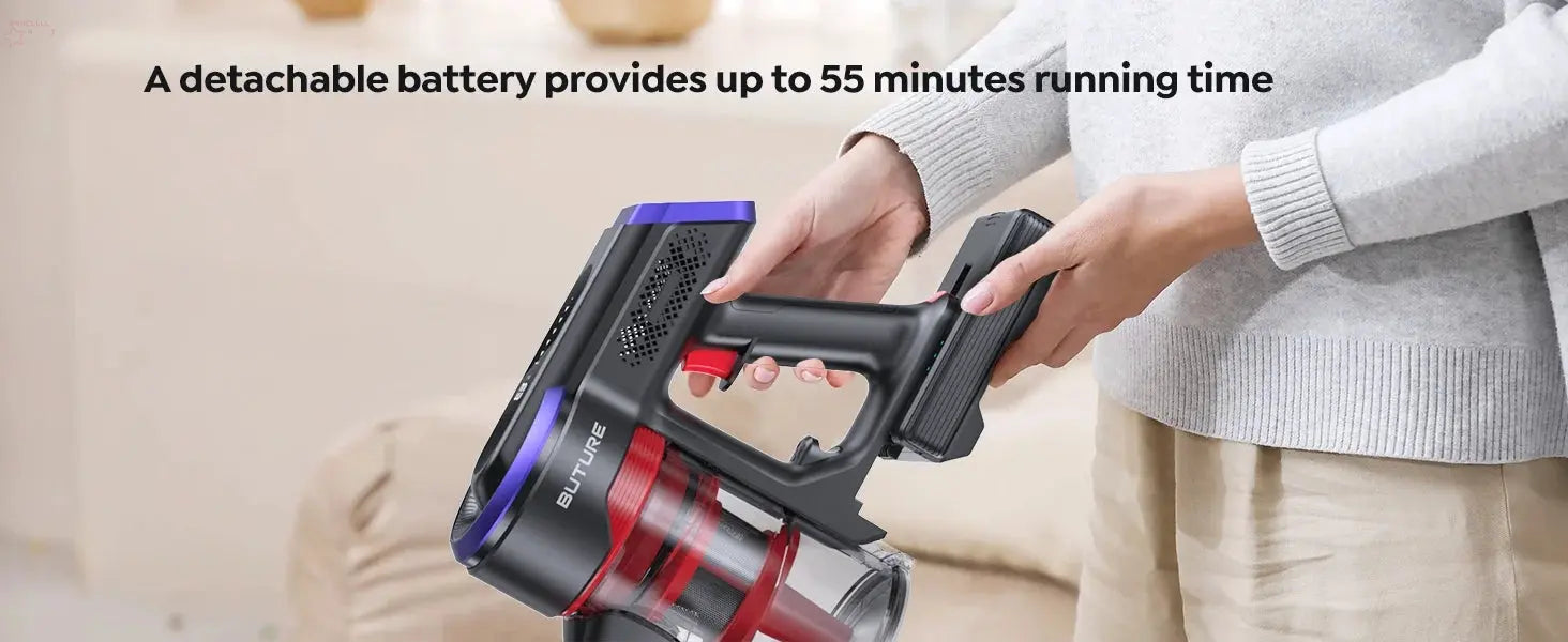 Smart Cleaning with Buture JR400: 38000Pa Cordless Handheld Vacuum with Touch Display & 55 Minutes Runtime!".