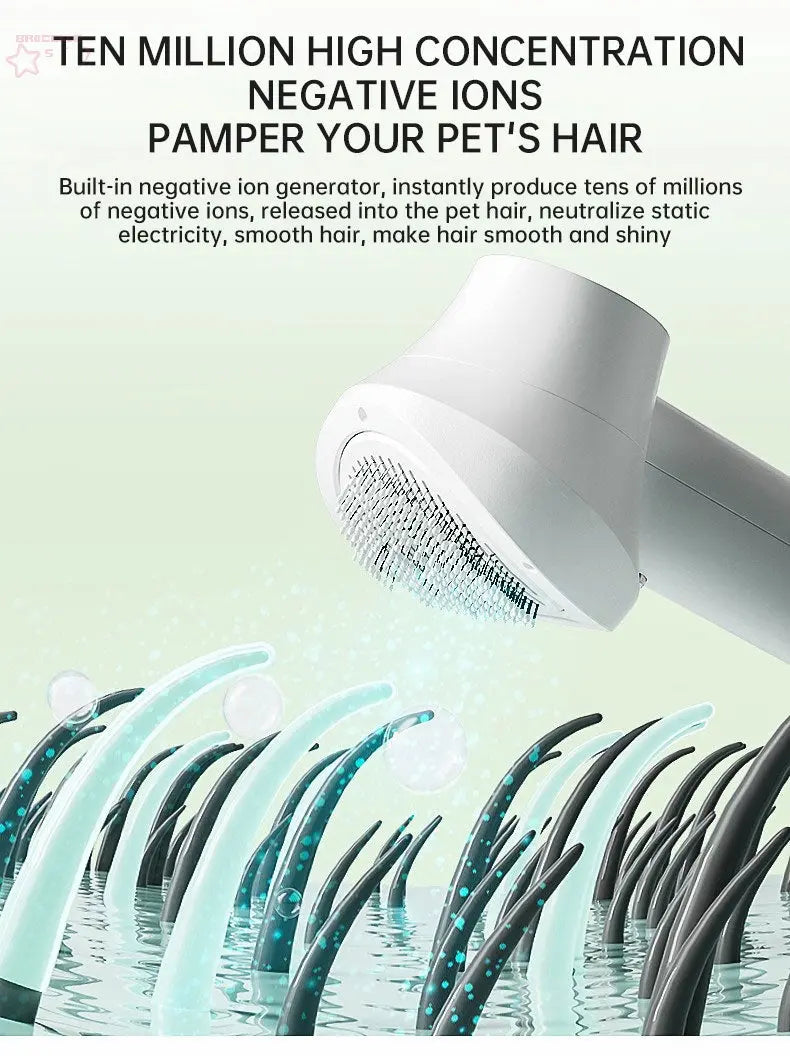 Smart Pet Hair Dryer and Grooming Comb eprolo