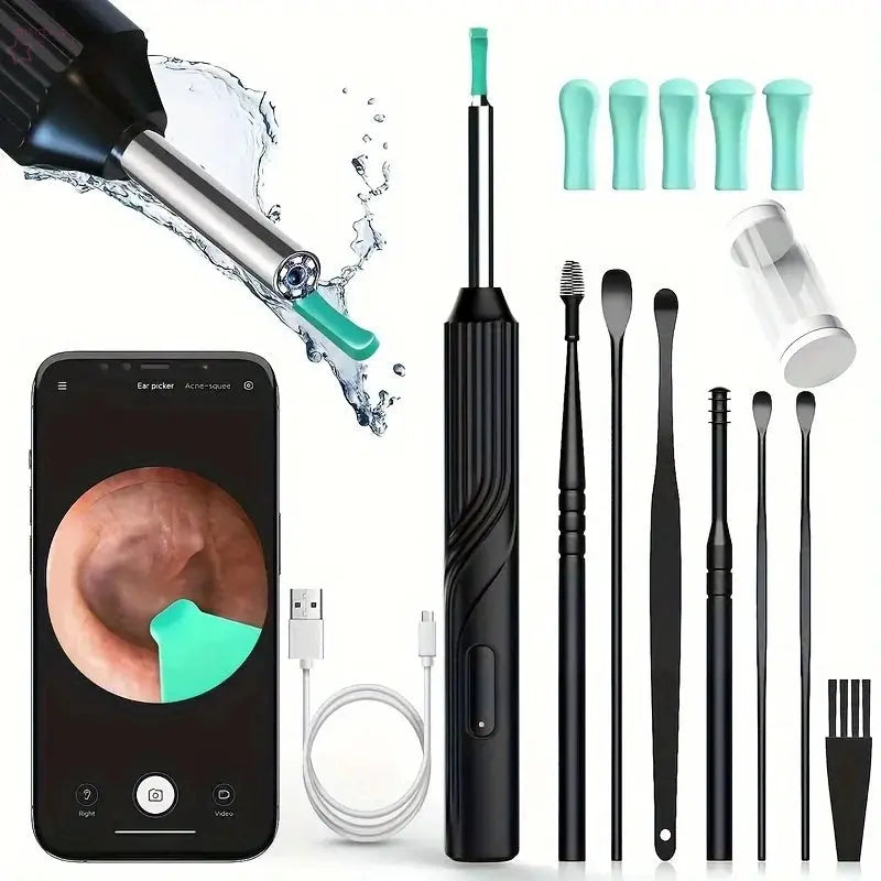 Smart Visual Ear Cleaner - Endoskop Wachsentfernungswerkzeug Ohrpick Mini-Kamera Gesundheitspflege-Set Brocelles