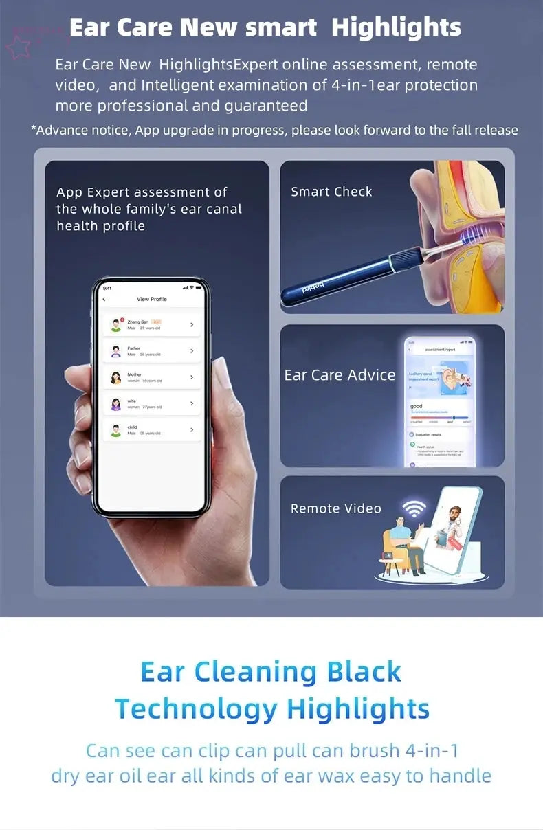 Smart Visual Ear Pick Stick Bebird Note 5 Pro Ohrclip Löffel Wachs Reiniger Pinzette Stab Kamera Brocelles