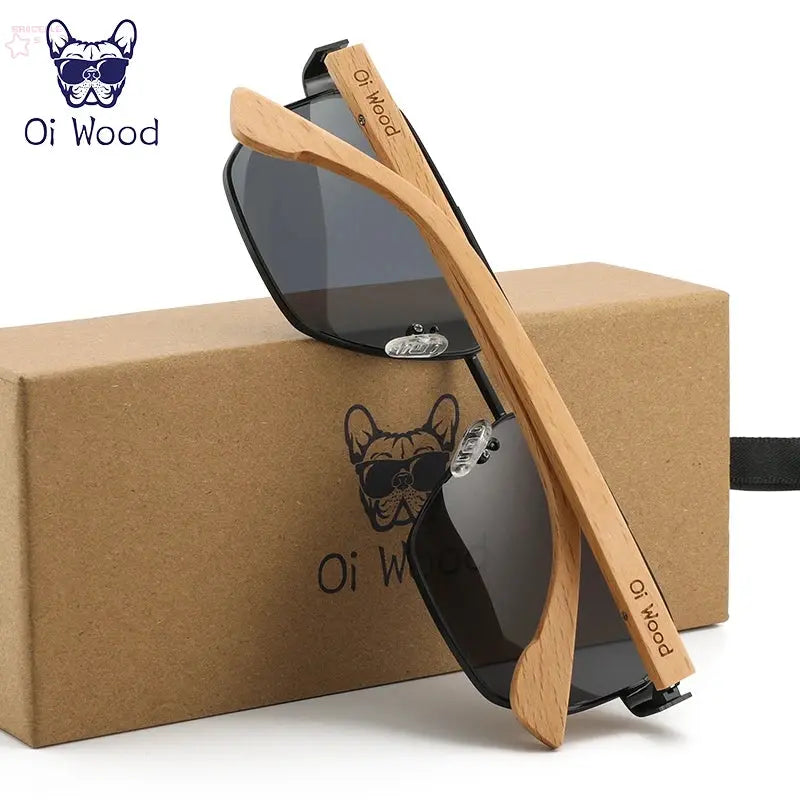 Square Wood Sunglasses for Men & Women - Brocelles