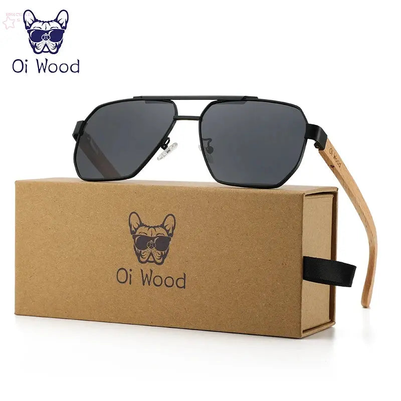 Square Wood Sunglasses for Men & Women - Brocelles