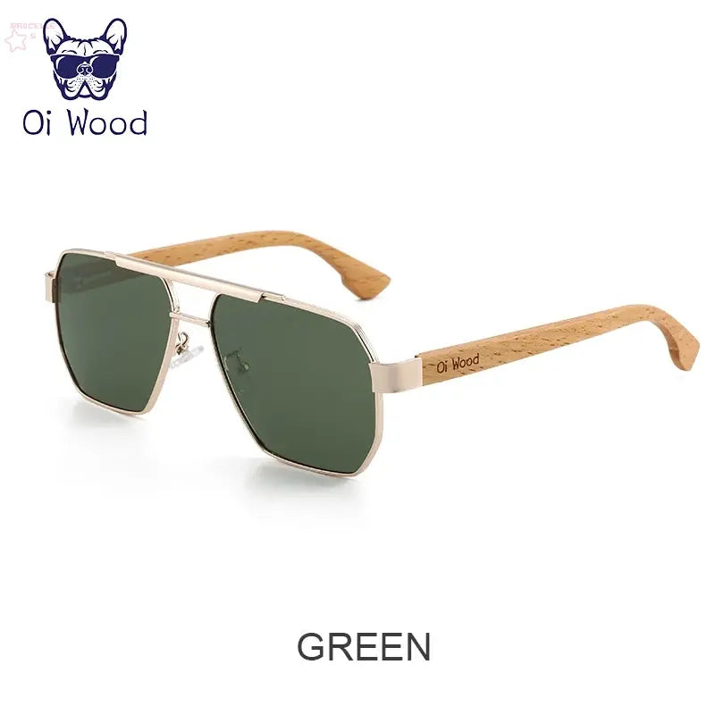 Square Wood Sunglasses for Men & Women - Brocelles