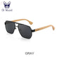 Square Wood Sunglasses for Men & Women - Brocelles