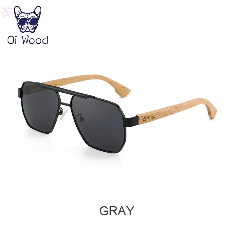 Square Wood Sunglasses for Men & Women - Brocelles