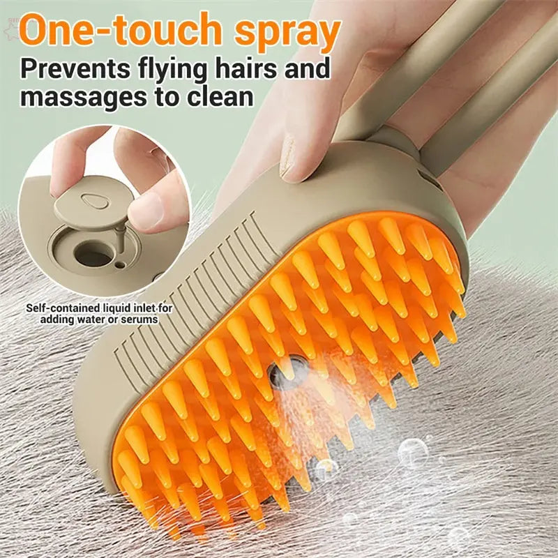 Cat Steam Brush Steamy Dog Brush 3 In 1 Electric Spray Cat Hair Brushes For Massage Pet Grooming Comb Hair Removal Combs Pet Products - Brocelles