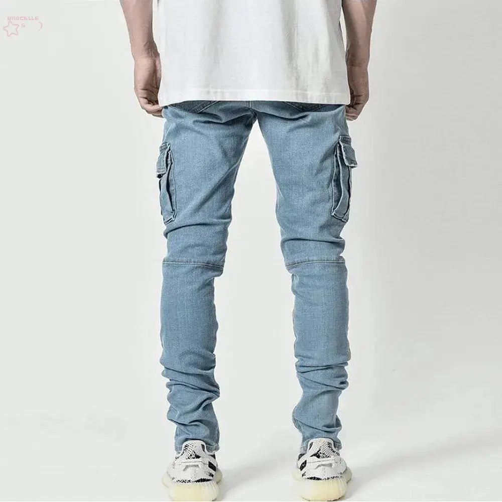 Street Elastic Jeans Men.