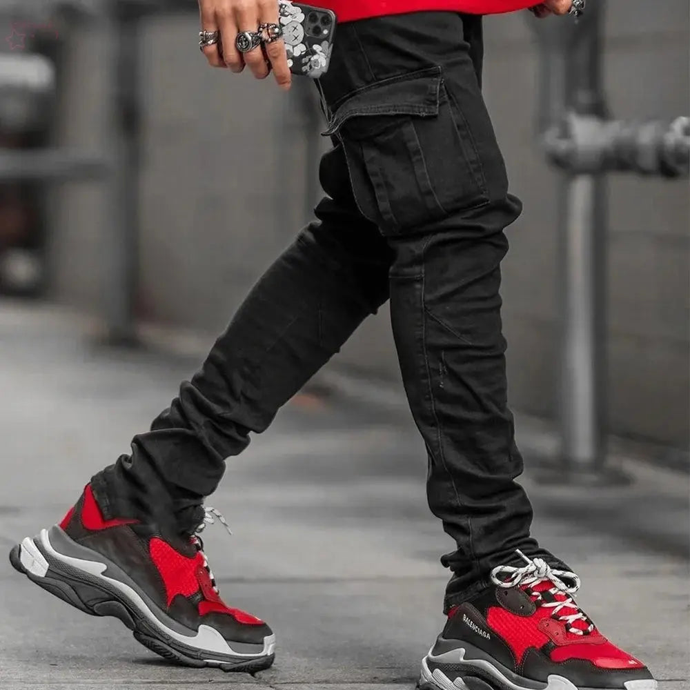 Street Elastic Jeans Men.