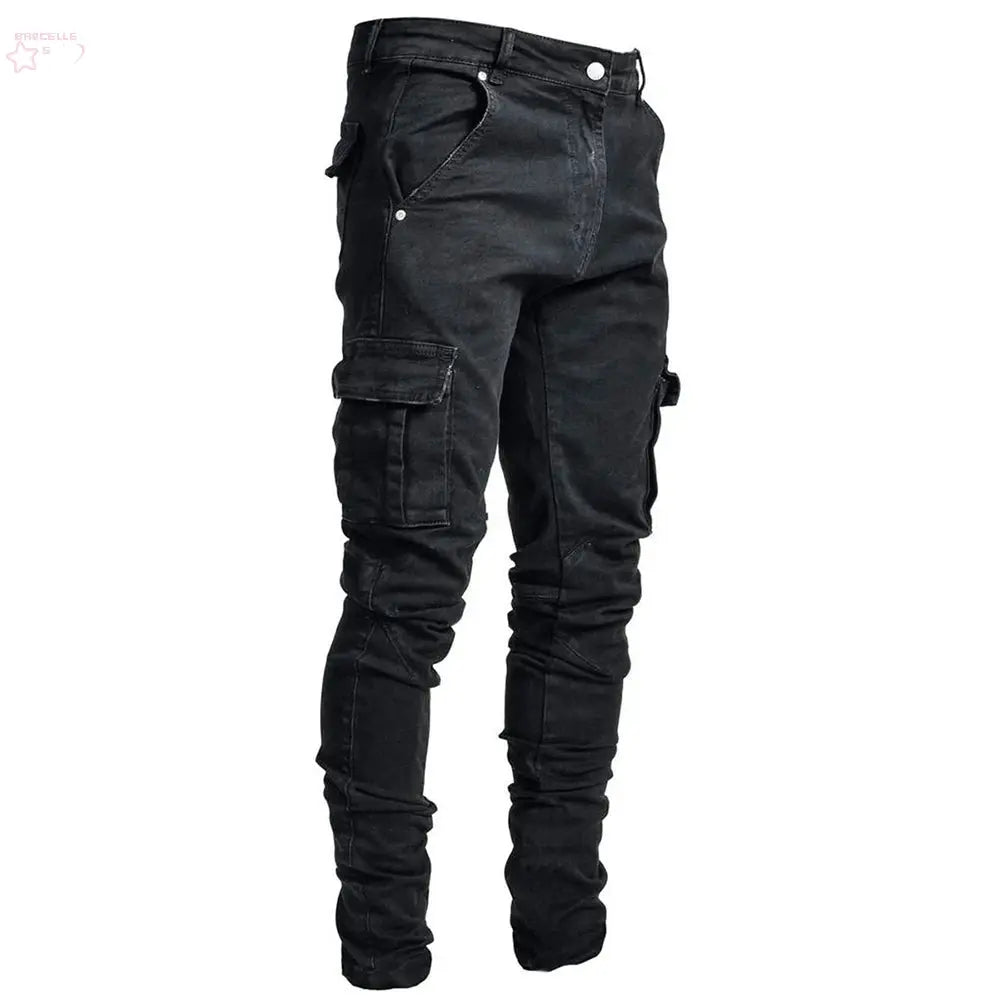 Street Elastic Jeans Men.