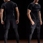 T-shirt Elastic Quick Dry Sport Tops Tee Athletic Gym Workout Shirts Men - Brocelles