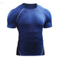 T-shirt Elastic Quick Dry Sport Tops Tee Athletic Gym Workout Shirts Men - Brocelles