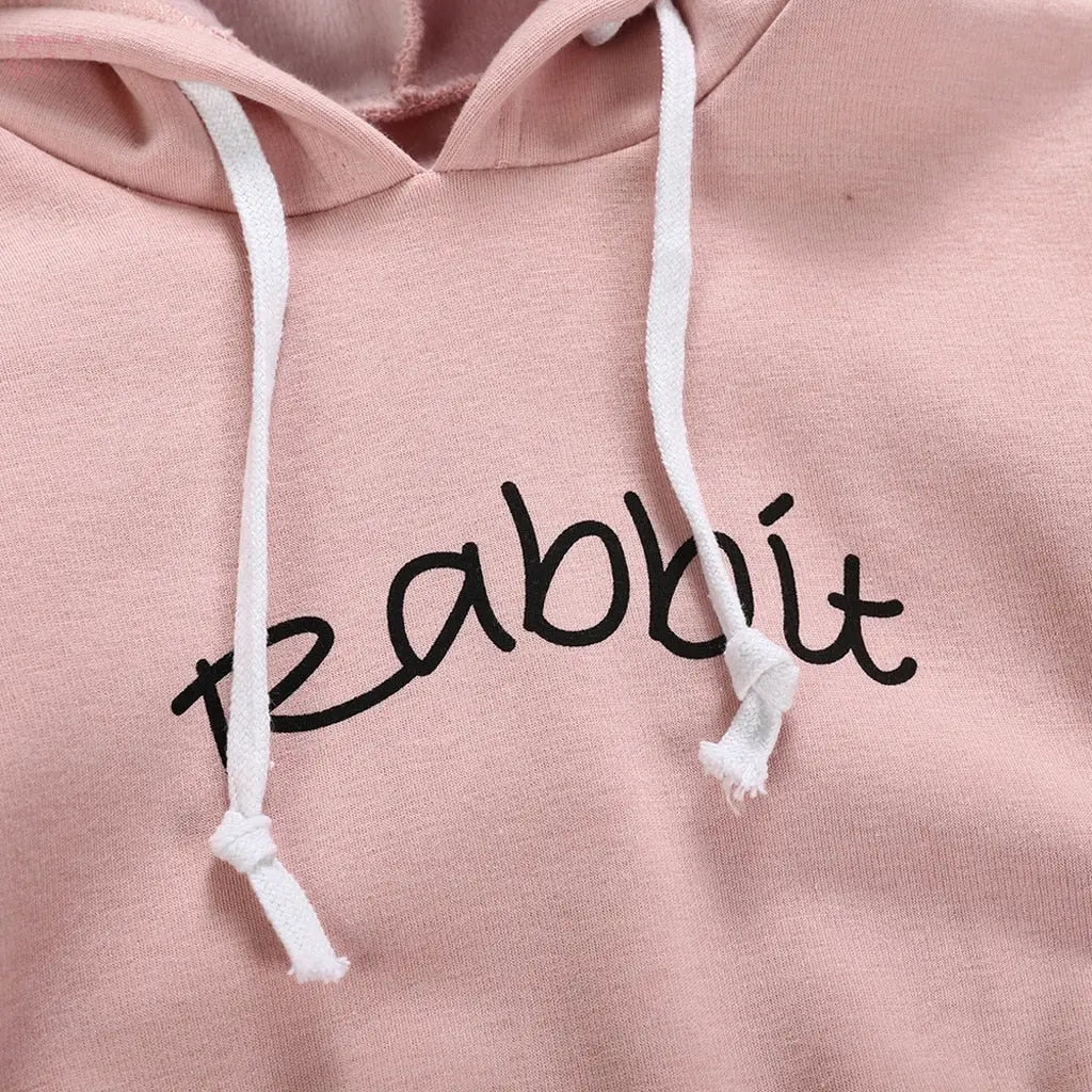 Todder Kid new born baby clothes Girl Boy Rabbit Letter Sweatshirt Tops Spring Autumn clothes Pullover Bodysuit baby costumes Brocelles