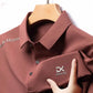 Trendy Business Casual Traceless Lapel T-shirt Men's Top - Brocelles