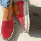 Wearing thick soled lazy casual rhinestones, Korean version versatile student shoe trend Brocelles