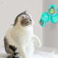 New Windmill Cat Toys Cute Rotating Interactive Cat Toy - Indoor Windmill Cat Toy With Suction Cup Catnip & Jagged Teeth Middle Ball, Smart Kitten Rotating Spinner Exercise Toy, Toothbrush & Massager - Brocelles