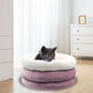 Winter Pet Deep Sleep Bed Semi-Enclosed Round Ice Velvet Pet Bed Comfortable Soft Warm Cat Bed Dog Bed eprolo