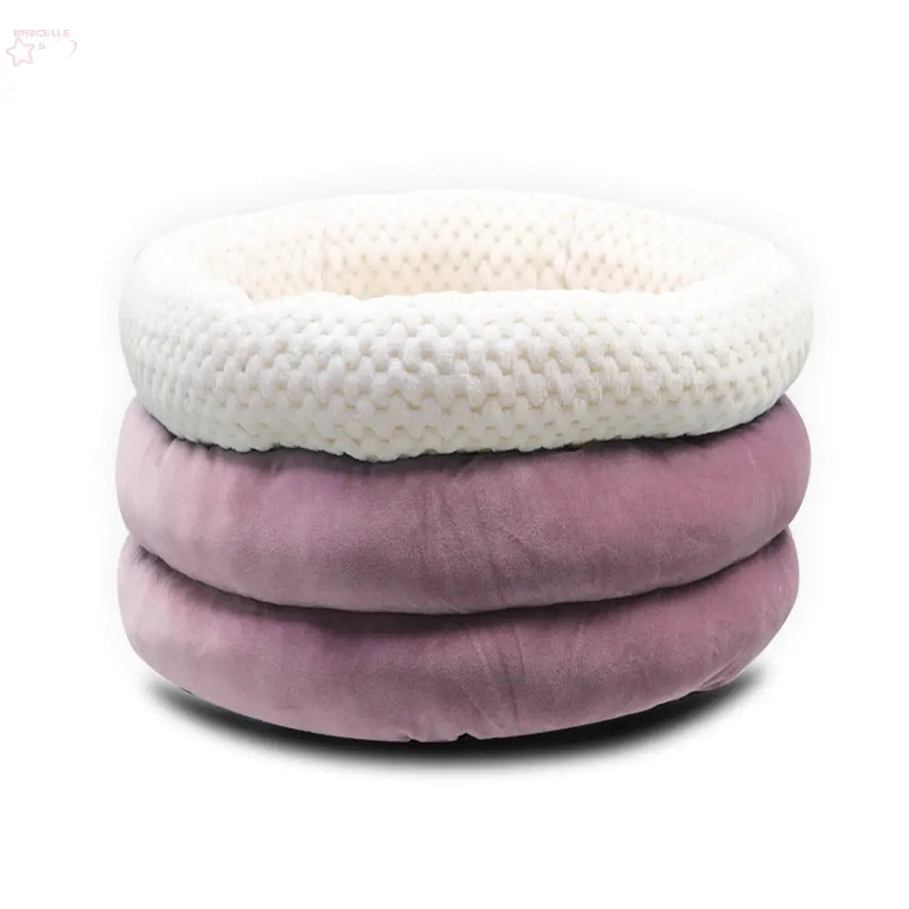 Winter Pet Deep Sleep Bed Semi-Enclosed Round Ice Velvet Pet Bed Comfortable Soft Warm Cat Bed Dog Bed eprolo