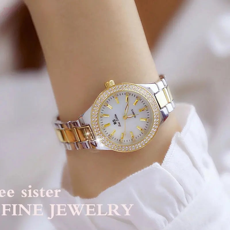 Women Crystal Diamond Watches Brocelles