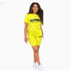 Womens Summer Tracksuit Print T-Shirt+Shorts 2 Piece Sets Fashion - Brocelles