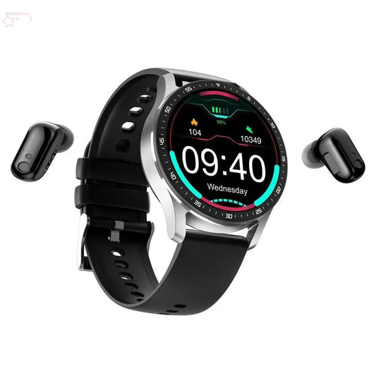 X7 2-in-1-Smartwatch mit Ohrhörern, Smartwatch TWS, Bluetooth-Kopfhörer, Herzfrequenz-Blutdruckmessgerät, Sportuhr, Fitnessuhr Brocelles